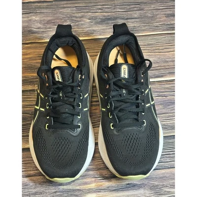 亚瑟士 GEL Kayano 31 女式跑步鞋黑色霓虹黄色橙色 7.5 码 — 第 1/4 张图片