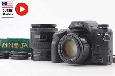 2 Lens[Near MINT] Minolta Dynax Maxxum Alpha α a 7 50mm f1.4 28-105mm From JAPAN - Image 1 of 4