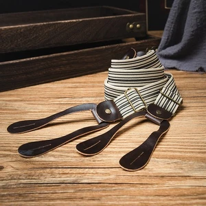 Vintage Erwachsene Anzug Hosenträger dehnbar Gummizug Knopf gestreift Hosenträger - Bild 1 von 5