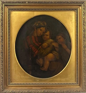 Nach Raphael (19. Jahrhundert): Familie Holly, Öl auf Leinwand, verso mit dem Titel - Bild 1 von 10