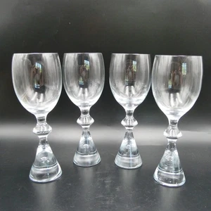 Holmegaard Prince Wine Glass Bent Severin Denmark 8 inch Tall Bubble - Picture 1 of 6