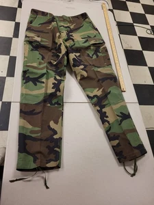 American Apparel Woodland Camo Combat Trousers Pants Large Regular Size - Picture 1 of 8