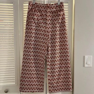 Jones  New York Geometric Stretchy Cropped Straight Leg Pants - Sz 8 - Image 1 of 4