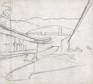 George Chapman (1908-1994) Pencil Drawing - Landscape In Wales - 20th Century - Picture 1 of 2