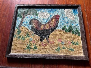 Mozaico Handmade Chicken Framed Stone Mosaic Tile Kitchen Wall Art - Picture 1 of 3