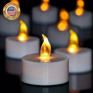 Tea Lights Battery Operated Candles LED Tea Lights Flameless Candles 200+ Hours - Picture 1 of 6