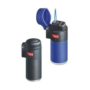 Black & Blue ZENGAZ FLAME JET Model ZL-1 Refillable Windproof Lighter - Picture 1 of 4