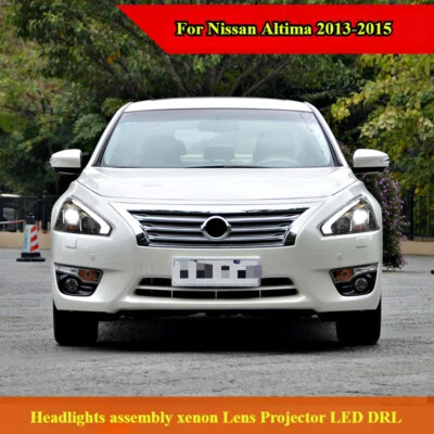 For Nissan Altima 2013-15 Front LED DRL xenon Lens Projector Headlights assembly - Image 1 of 4