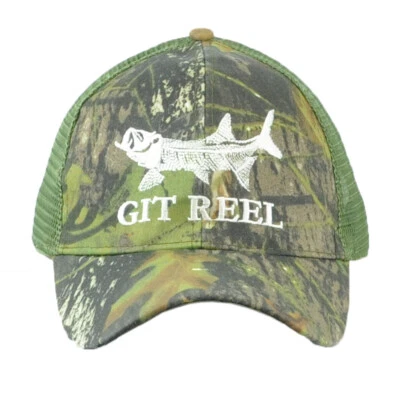 Git Carrete Camuflaje Camuflaje Hombre Gorra Ajustable Pesca Lubina Campamento Peces Exterior Foto 1 de 4