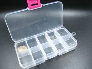 Estuche de almacenamiento artesanal ajustable para joyas cuentas organizador compartimento contenedor caja - Imagen 1 de 14