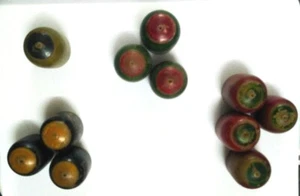 ANTIGUO JUEGO DE DADOS INDIA PACHISI PEONES DE MADERA CHAUPAR CHOPAD CHAUSER MAHABHARATA - Imagen 1 de 9