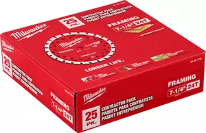 Milwaukee 48-40-1720 7-1/4" 24T confezione appaltatrice lama circolare con telaio -25PK - Foto 1 di 1