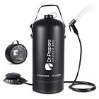 4 Gallons/15L Portable Camping Shower with Foot Pump Dual Shower Options Outdoor