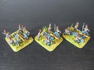 Pistolas de campo de artillería bávara napoleónica miniaturas de primera fila x3 bien pintadas - Imagen 1 de 15