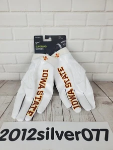Nike Superbad Football Gloves NCAA IOWA STATE White DX4935-135 Men's Size 4XL - Picture 1 of 5