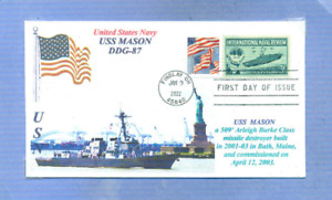 USS MASON DDG-87 Destroyer Color Photo Cachet 2024 RED SEA BATTLES First Day PM