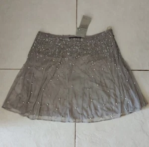 NWT Victoria's Secret Sequin Skirt - Silver Short Skirt - Size 8 - Picture 1 of 3