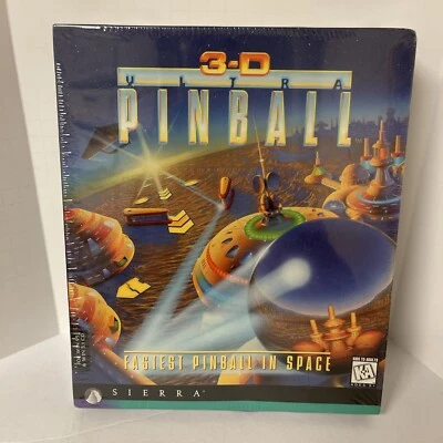 3-D Ultra Pinball Fastest Pinball In Space 1995 Sierra PC CD ROM New Sealed - Image 1 of 4