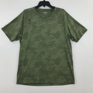 Rhone Hemd Herren Große L Grün Camouflage Kurzarm Crew Active Freizeit Männer - Bild 1 von 13