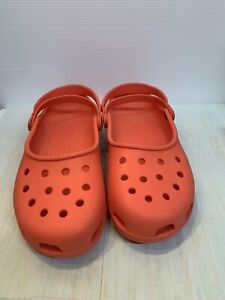 CROCS Unisex Orange Coral Salmon Clog Shoes Womens 11 Mens 9.5