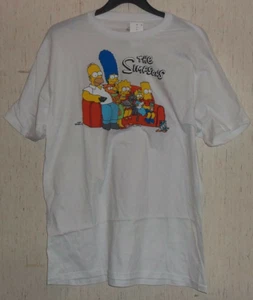 NWT MENS the SIMPSONS WHITE NOVELTY T-SHIRT SIZE XL - Picture 1 of 3