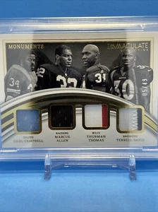 Campbell Allen Thomas Davis 2022 Immaculate Monuments Quad Patch 5/49 PSA 9 - Picture 1 of 3