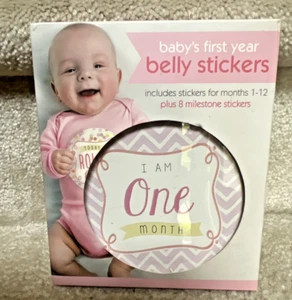 Baby’s First Year Milestone Belly Stickers 1-12 Month Stickers Peel-Stick-Click! - Picture 1 of 7