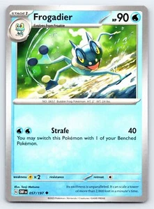 Tarjeta Pokémon Frogadier 057/197 llamas de obsidiana poco común - casi nueva - Imagen 1 de 5