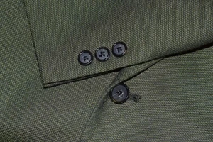 Vtg Givenchy Birdseye Green Blazer Mens Sport Coat Jacket Size 46-Long - Picture 1 of 8