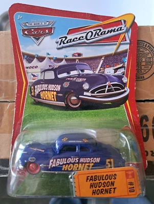 CARS - FABULOUS DOC HUDSON HORNET Red Rims RaceORama - Mattel Disney Pixar - Immagine 1 di 2