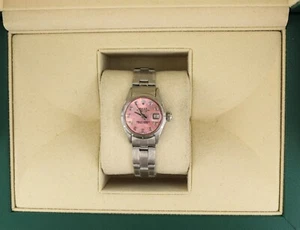 Rolex Ladies Datejust Pink MOP Diamond Dial 6519 SS Oyster No Papers 26mm - Picture 1 of 11