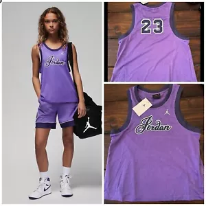 Air Jordan Womens Jersey Tank Top Size Small Purple $58 DZ3369-542 - Picture 1 of 8