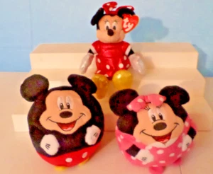 Disney TY Beanie Ballz ~ Mickey & Minnie ~ Minnie Mouse Sparkle TY Beanie Doll - Picture 1 of 5