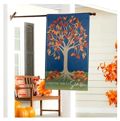 Selecciones de Estilo Hay Una Temporada Otoño Otoño Árbol de la Vida Casa Bandera 28" x 44" Foto 1 de 4
