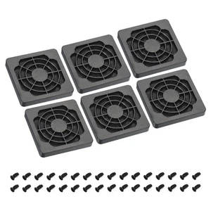 6Stück 55mm Lüfter Filter mit Schraube ABS Ventilator Grill Schutz Guard Schwarz - Bild 1 von 6