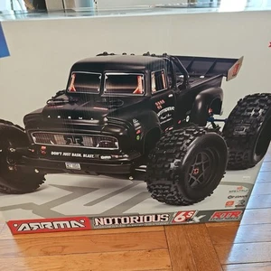 Arrma Notorious 6S BLX 2020 Blue Stunt Truck RTR, Blue - ARA8611V5T2 In Box! - Picture 1 of 4