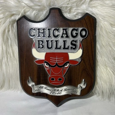 Placa de madera deportiva Chicago Bulls All Time NBA Record 72-10 95/96 Foto 1 de 4