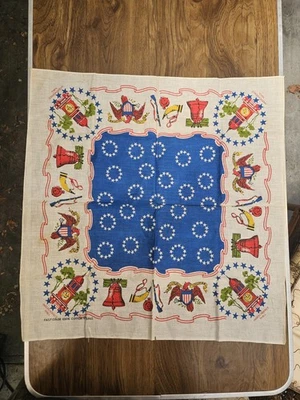 Bandana Campana de la Libertad Salón de la Independencia Bicentenario Americano DE COLECCIÓN MANCHAS 24" Foto 1 de 4