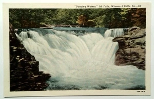 Vintage Dancing Waters 5th Falls Winona 5 Falls PA Litho Postcard - Picture 1 of 2