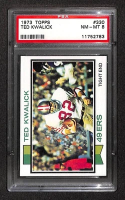 1973 TOPPS #330 TED KWALICK PSA 8 NM-MT 11752783  - Image 1 of 3