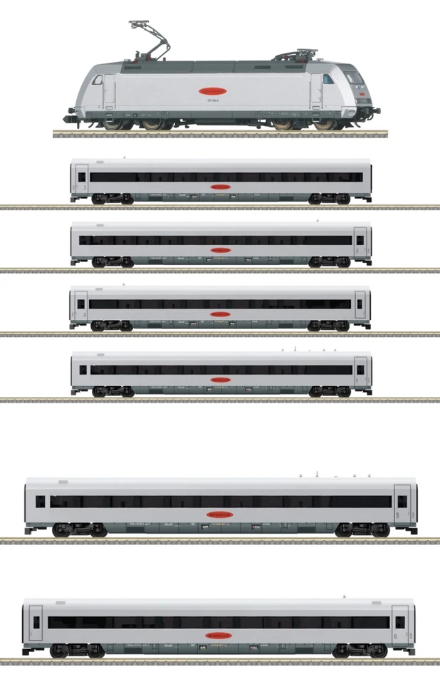Spur N Trix 16085 + 15060 + 15061 E-Lok BR 101 + Zugset Metropolitan 7tlg Neu OV - Bild 1 von 4
