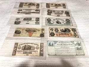 USA Confederate States Civil War Obsolete Currency Lot 12 Notes High Grade + Unc - Picture 1 of 12