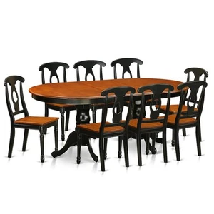 9 PC Dining room set-Dining Table with 8 Wood Dining Chairs - Picture 1 of 1