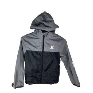 Hurley Youth Windbreaker Jacket Small Gray & Black - Picture 1 of 7