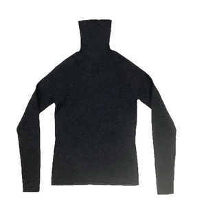 Banana Republic Turtleneck Sweater Women’s Medium Charcoal Gray 100% Merino Wool - Picture 1 of 7