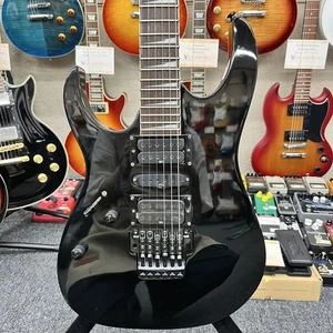 Ibanez RG370DXL Left-handed Dinky type Black Electric Guitar Used From Japan - Picture 1 of 12