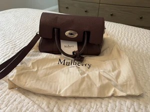 Mulberry Bayswater Satchel In Black Cherry Excellent Condition - Picture 1 of 8