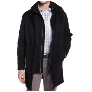 Loro Piana Peter Millar Giacca Nero Storm System Cappotto Lana Uomo XL - Foto 1 di 16