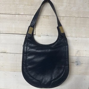 Vintage Genuine Leather Blue Purse / Handbag Made In Argentina Fast Shipping - Picture 1 of 13