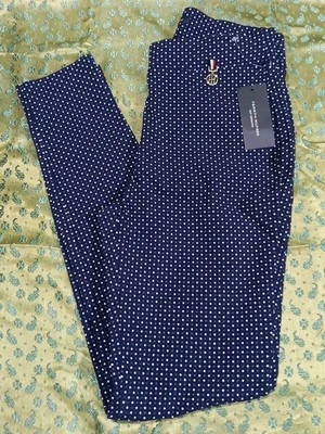 Tommy Hilfiger Polka Dot Leggings Navy Blue and White Women’s Size 4 New - Image 1 of 4